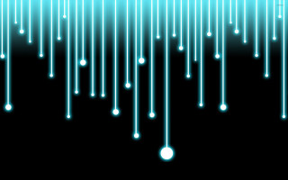 Black background blue white lines - line and dots free wallpaper