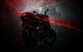 Red motorcycle red light back - a red motorcycle free wallpaper