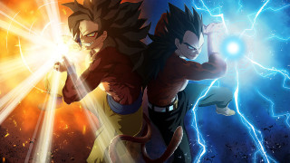 Couple people air lightning blue 3 - akira toriyama free wallpaper