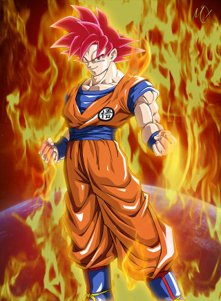 Dragon ball character air fire - a fireball free wallpaper