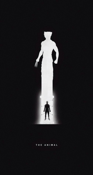 Man giant shadow face hand - figurativism free wallpaper for mobile