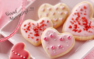 Heart cookies pink icing red - cookie free wallpaper