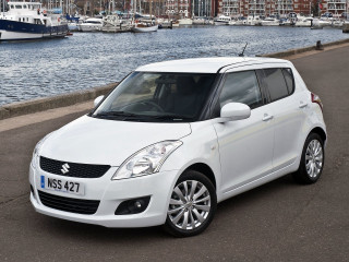 White suzuki swift parked road - free cars wallpaper