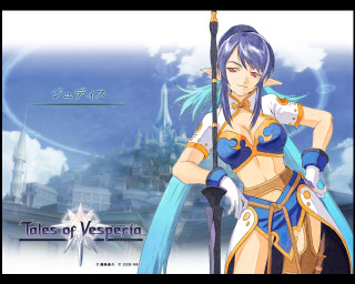 Woman blue outfit sword castle - a castle in the background free wallpaper for desktop