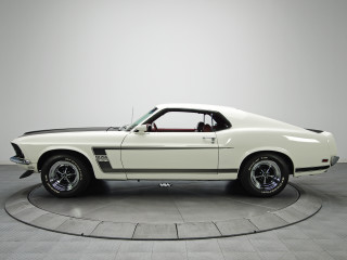 White mustang car round platform - round free wallpaper