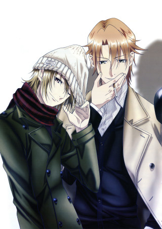 Anime characters posing for picture 4 - orphism free wallpaper for mobile