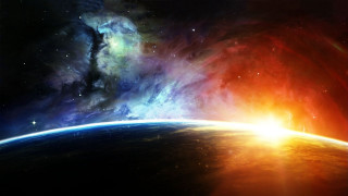 Earth view space bright light 2 - a view of the earth free wallpaper for desktop