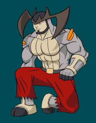 Cartoon character hammer red pants - muscular free wallpaper