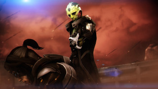 Futuristic suit man woman helmet - a futuristic suit free wallpaper for desktop