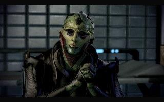 Man green mask knife room - mass effect free wallpaper for desktop