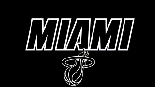 Miami heat logo black white 2 - process art free wallpaper