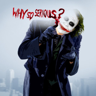 Man suit joker mask sign - free halloween wallpaper for tablet