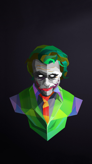 Stylized joker with tie and - a tie and a suit free wallpaper for mobile