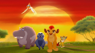 Cartoon animals field sunset bird - a group of cartoon animals free wallpaper for desktop
