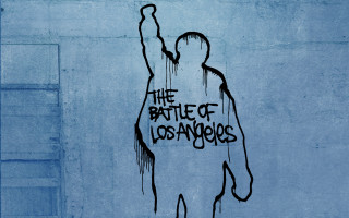 Man holding skateboard battle of - banksy free wallpaper for desktop