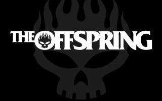 Black white logo skull offspring - side and the words free wallpaper