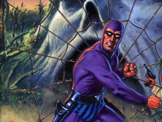 Man purple knife gorilla painting - a painting of a man free wallpaper for desktop