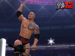 Wrestler standing ring holding rope - a rope free wallpaper