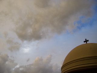 Cross building cloudy sky dome - david alfaro siqueiros free wallpaper