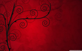 Red background black tree gothic - eyvind earle free wallpaper for desktop