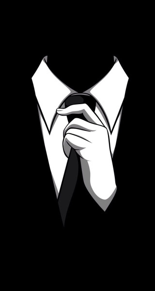 Cedric seaut vector greyscale monochrome - a black tie free wallpaper for mobile