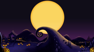 Halloween cartoon pumpkins full moon - pumpkin free wallpaper for desktop