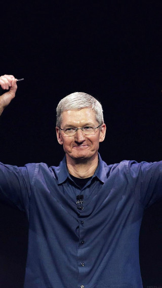 Apple founder cigarette pointing hands - free technology wallpaper for mobile