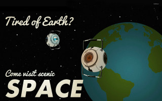 Space station planet background text - free space wallpaper
