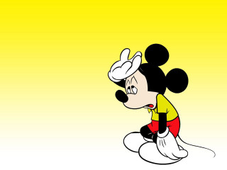 Mickey mouse yellow background microphone - a cartoon free wallpaper