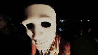 Person mask necklace image - a man in the background free wallpaper