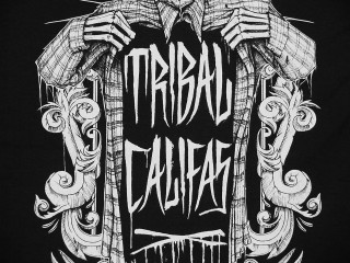 Black white drawing person holding - punk art free wallpaper