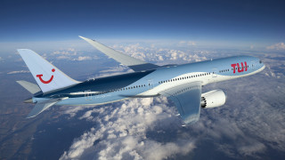 Jetliner flying blue sky clouds 7 - eiq free wallpaper