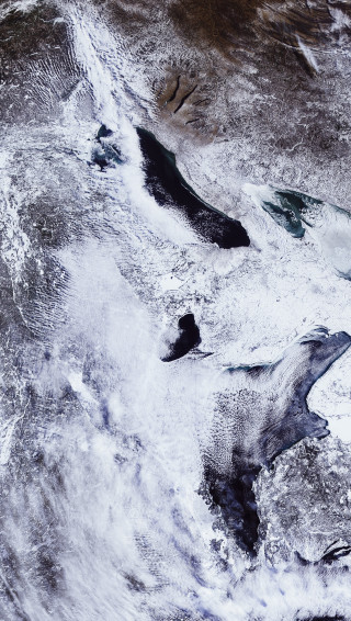 Satellite snow ocean bird black - winter free wallpaper for mobile