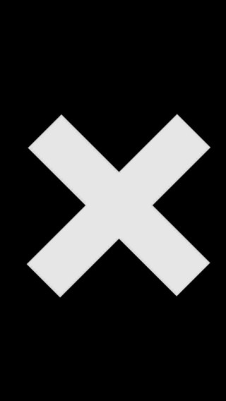White x black background cross - text free wallpaper for mobile