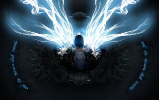 Person with wings and halo - a digital painting of a person free wallpaper