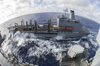 Large ship ocean sky clouds - a helicopter free wallpaper