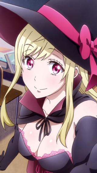 Woman black pink outfit hat - rococo free wallpaper for mobile