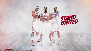 Basketball players red white background - the wall free wallpaper for desktop