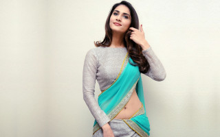 Woman sari pose hand hip - her right hand free wallpaper