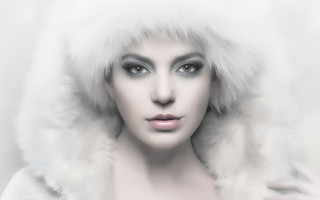 Woman fur hat white fur - dirk crabeth free wallpaper