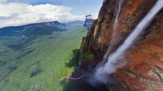 Waterfall cliff mountains Australia air - arthur quartley free wallpaper