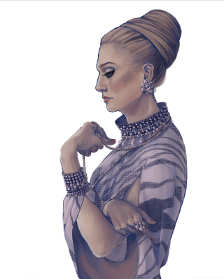 Woman necklace ring scissors looking - her wrist free wallpaper for mobile