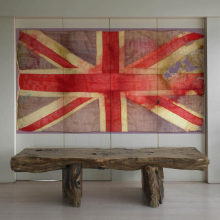 Wooden bench painting flag maximalist - a wall behind free wallpaper for tablet