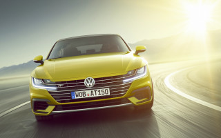 Yellow volkswagen car driving sun - adam szentpétery free wallpaper for desktop
