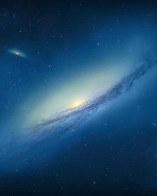 Bright blue object in sky 4 - free space wallpaper for mobile