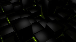 Black green cubes background green - the top free wallpaper