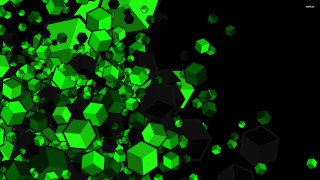 Black green cubes background white 2 - many free wallpaper