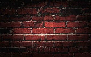 Brick wall red light black 2 - detailed texture free wallpaper