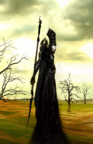 Woman black dress holding sceptacle - a black dress holding free wallpaper for mobile