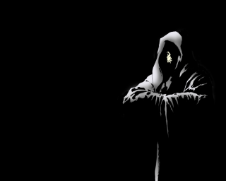 Hooded man portrait dark background - free dark wallpaper for desktop